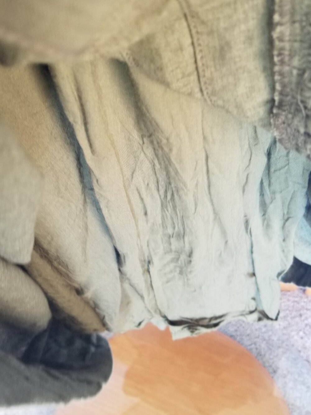 Anthropologie Somerset Linen Maxi Dress Olive Green Large - Picture 6 of 7